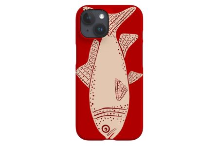 Fish Phone Case | Bold Sea Cute Ocean Animal | Cover for iPhone 16 15 14 13 12 11 SE Max Pro - Samsung Galaxy S24 - Google Pixel 8 | Red