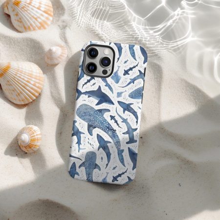 Whale Shark Phone Case For iPhone 16 15 14 13 12 11 Pro Max X XS XR MagSafe Phone Case Beach Lovers Phone Case